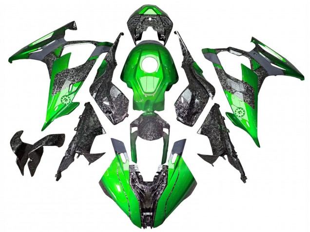 Lojas Carenagens Moto BMW S1000RR 2019-2022 - Verde Forjado Fibra de Carbono
