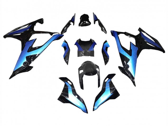 Lojas Carenagens Moto BMW S1000RR 2019-2022 - Preto Gradiente Azul