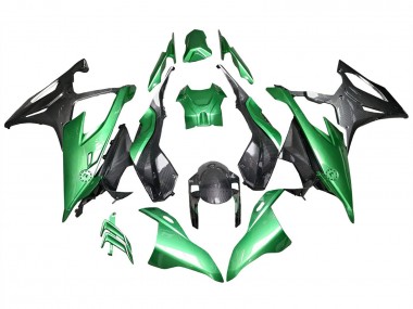 Lojas Carenagens Moto BMW S1000RR 2019-2022 - Preto Brilhante Verde Fibra de Carbono