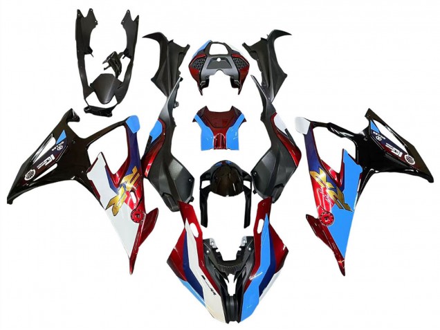 Lojas Carenagens Moto BMW S1000RR 2019-2022 - Preto Vermelho Azul