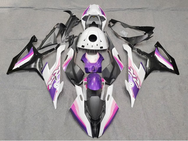 Lojas Carenagens Moto BMW S1000RR 2019-2022 - Rosa Roxo Branco