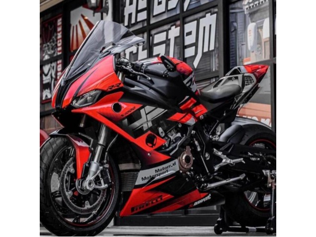 Lojas Carenagens Moto BMW S1000RR 2019-2022 - Preto Vermelho Cinzento