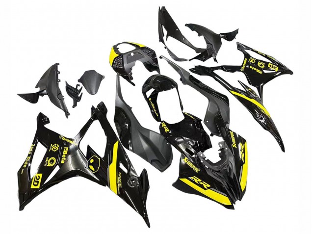 Lojas Carenagens Moto BMW S1000RR 2019-2022 - Preto Brilhante Amarelo