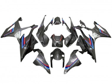Lojas Carenagem Moto BMW S1000RR 2019-2022 - Preto Azul Vermelho Fibra de Carbono
