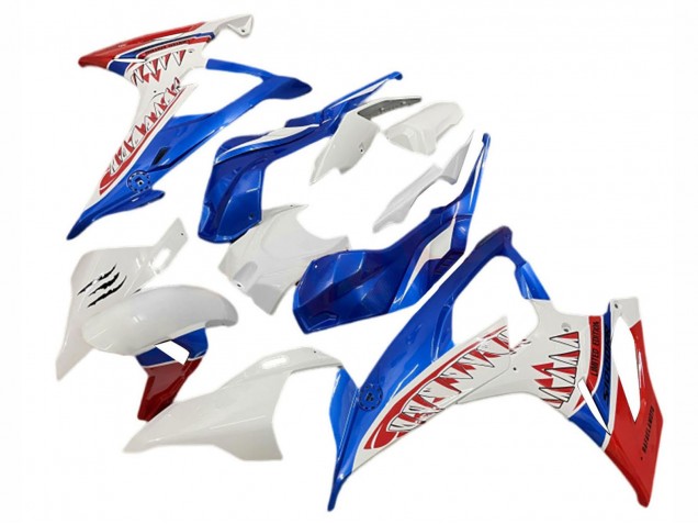 Lojas Carenagens Moto BMW S1000RR 2019-2022 - Branco Azul Vermelho Tubarão
