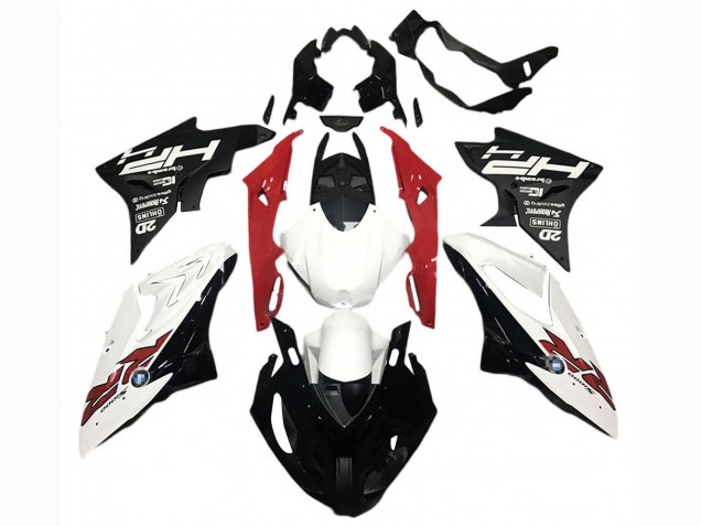 Lojas Carenagens Moto BMW S1000RR 2017-2018 - Branco Vermelho Preto Fosco
