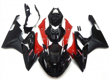 Lojas Kit Carenagens Moto BMW S1000RR 2017-2018 - Vermelho Preto Brilhante Preto Fosco