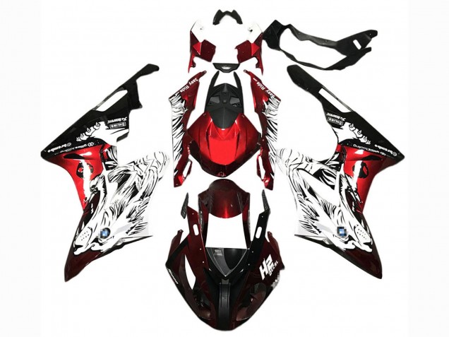 Lojas Carenagens Moto BMW S1000RR 2017-2018 - Branco Vermelho Preto