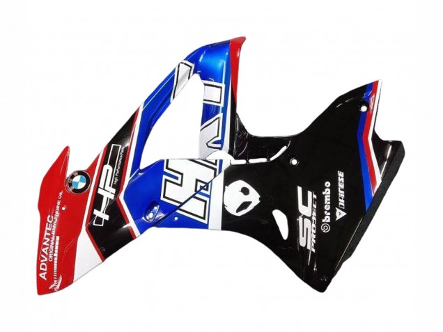 Lojas Kits Carenagens Moto BMW S1000RR 2017-2018 - Branco Azul Vermelho Preto Brilhante