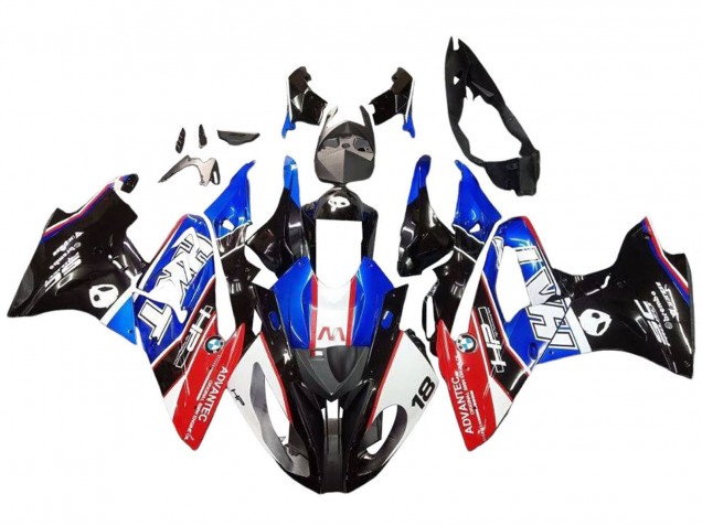 Lojas Kits Carenagens Moto BMW S1000RR 2017-2018 - Branco Azul Vermelho Preto Brilhante