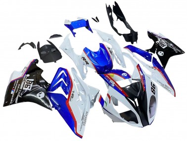 Lojas Carenagem Moto BMW S1000RR 2017-2018 - Branco Azul Vermelho Preto Brilhante