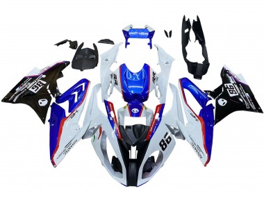 Lojas Carenagem Moto BMW S1000RR 2017-2018 - Branco Azul Vermelho Preto Brilhante
