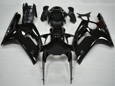 Lojas Carenagem Moto Kawasaki ZX6R 2003-2004 - Preto Brilhante