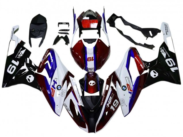 Lojas Carenagens Moto BMW S1000RR 2017-2018 - Branco Vermelho Azul Preto