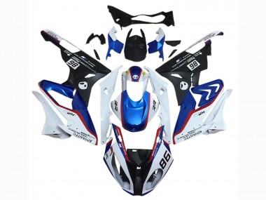 Lojas Kits Carenagem Moto BMW S1000RR 2015-2016 - Branco Vermelho Azul Preto Fosco