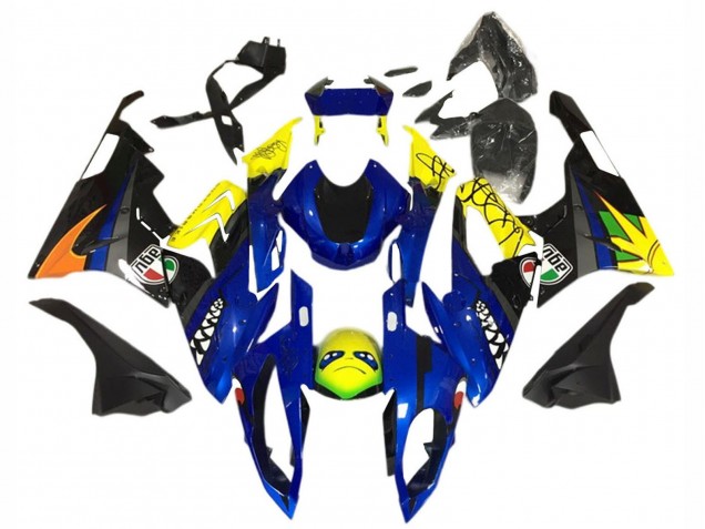 Lojas Carenagem Moto BMW S1000RR 2015-2016 - Amarelo Azul Preto Tubarão