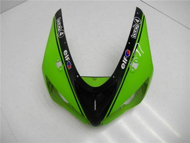 Lojas Carenagens Moto Kawasaki ZX6R 2005-2006 - Verde Preto Brilhante Elf