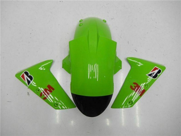 Lojas Carenagens Moto Kawasaki ZX6R 2005-2006 - Verde Preto Brilhante Elf