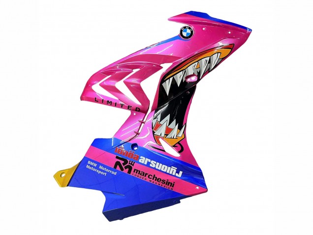 Lojas Carenagens Moto BMW S1000RR 2015-2016 - Rosa Azul Tubarão