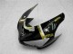 Lojas Carenagens Moto Kawasaki ZX6R 2005-2006 - Preto Brilhante Branco Ouro Lucky Strike