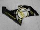 Lojas Carenagens Moto Kawasaki ZX6R 2005-2006 - Preto Brilhante Branco Ouro Lucky Strike