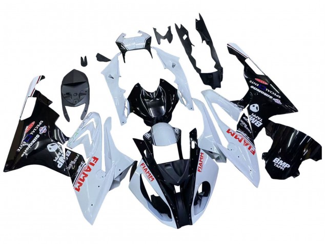 Lojas Carenagens Moto BMW S1000RR 2015-2016 - Branco Preto Brilhante Fiamm