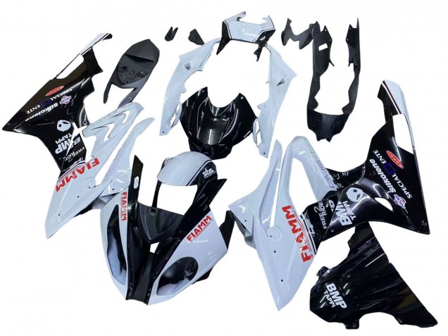 Lojas Carenagens Moto BMW S1000RR 2015-2016 - Branco Preto Brilhante Fiamm