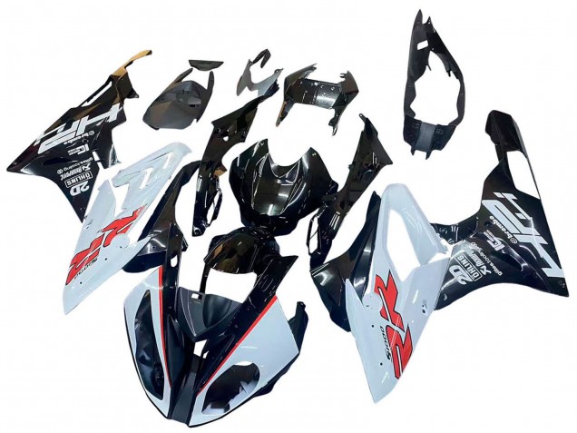 Lojas Carenagens Moto BMW S1000RR 2015-2016 - Branco Preto Brilhante