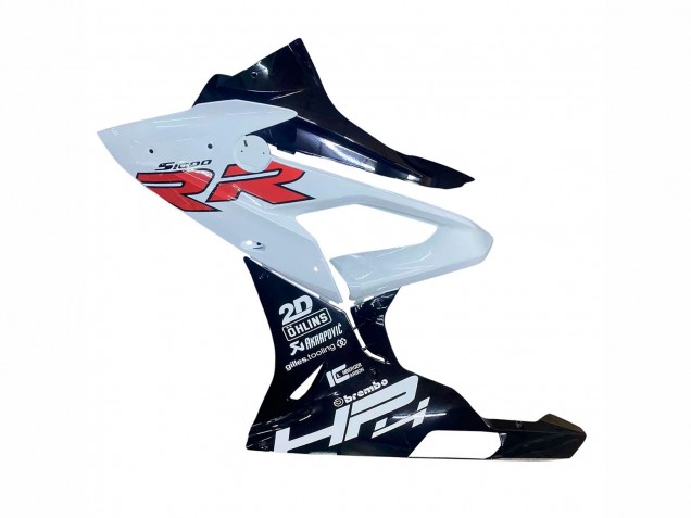 Lojas Carenagens Moto BMW S1000RR 2015-2016 - Branco Preto Brilhante