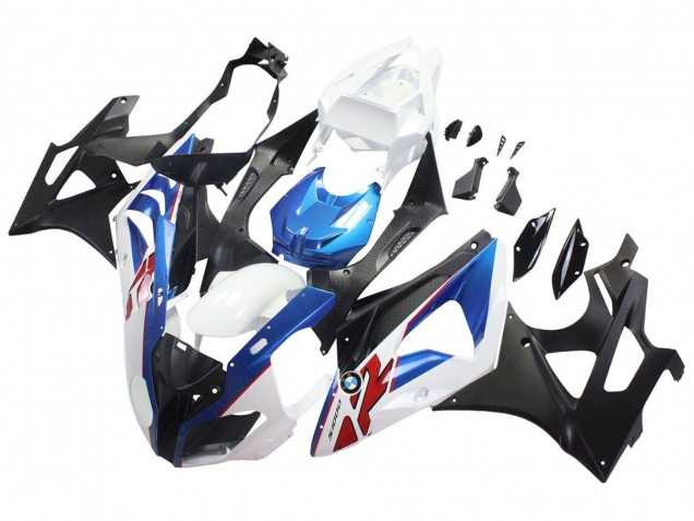Lojas Carenagens Moto BMW S1000RR 2009-2014 - Branco Azul Preto Fosco