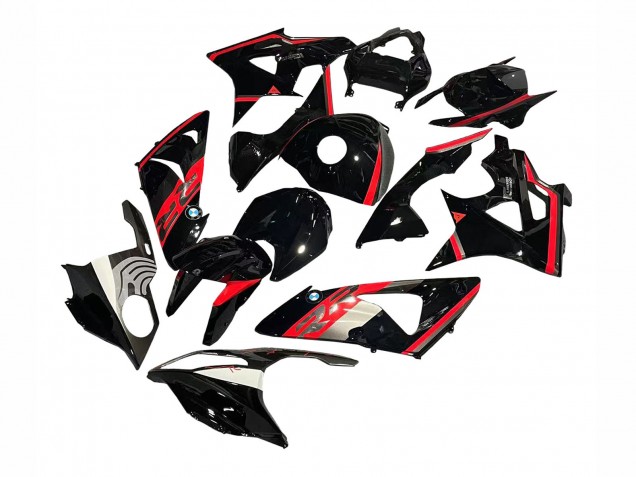 Lojas Carenagem Moto BMW S1000RR 2009-2014 - Vermelho Preto Brilhante