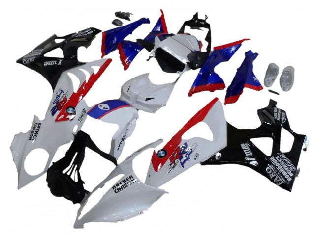 Lojas Carenagens ABS BMW S1000RR 2009-2014 - Branco Vermelho Azul Preto Brilhante