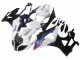 Lojas Carenagens Moto BMW S1000RR 2009-2014 - Branco Vermelho Azul Preto Brilhante HP Becker Carbon