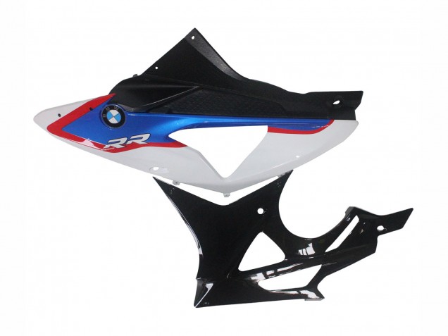 Lojas Carenagens Moto BMW S1000RR 2009-2014 - Branco Vermelho Azul Preto Brilhante HP Becker Carbon