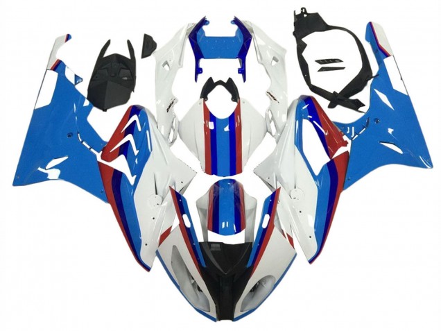 Lojas Carenagens Moto BMW S1000RR 2009-2014 - Branco Vermelho Azul