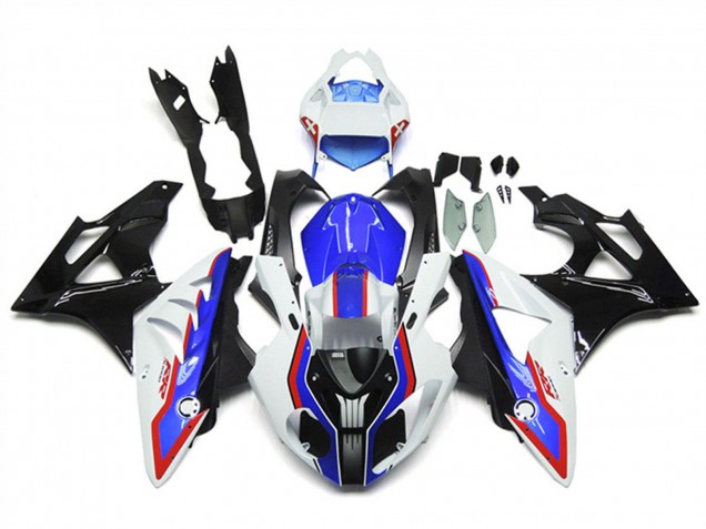 Lojas Carenagens Moto BMW S1000RR 2009-2014 - Branco Vermelho Azul Preto Brilhante Fibra de Carbono RR