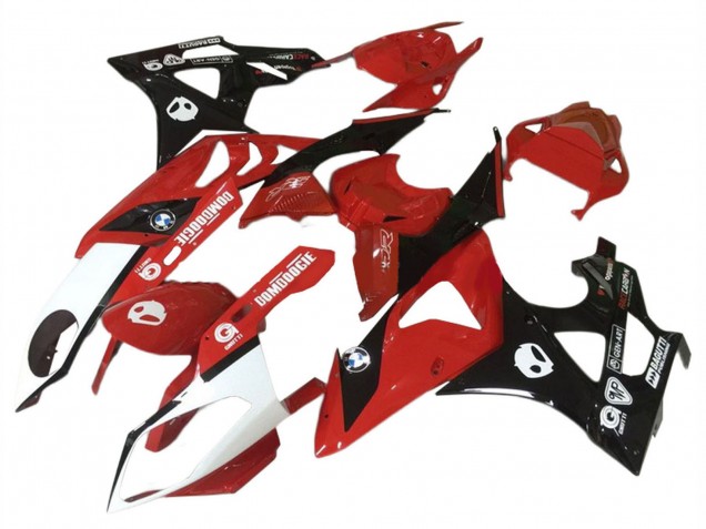 Lojas Carenagens Moto BMW S1000RR 2009-2014 - Vermelho Branco Preto Brilhante