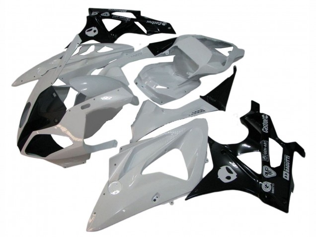 Lojas Carenagens Moto BMW S1000RR 2009-2014 - Branco Preto Brilhante