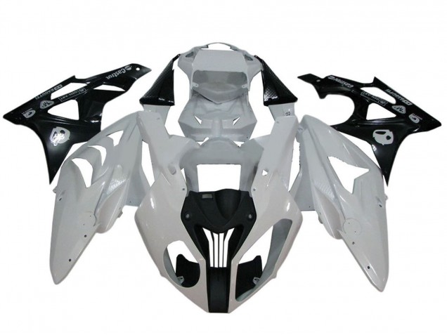 Lojas Carenagens Moto BMW S1000RR 2009-2014 - Branco Preto Brilhante