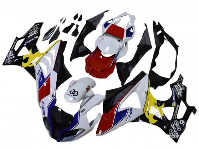 Lojas Carenagens Moto BMW S1000RR 2009-2014 - Branco Vermelho Amarelo Preto Castrol