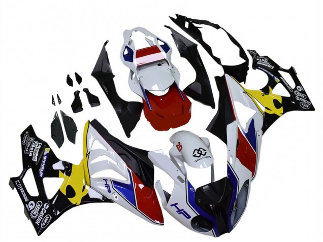 Lojas Carenagens Moto BMW S1000RR 2009-2014 - Branco Vermelho Amarelo Preto Castrol