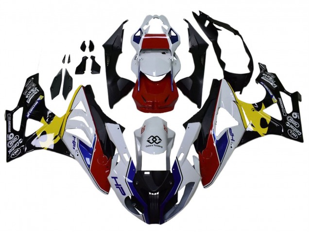 Lojas Carenagens Moto BMW S1000RR 2009-2014 - Branco Vermelho Amarelo Preto Castrol