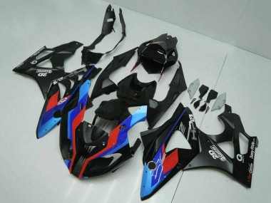 Lojas Carenagens Moto BMW S1000RR 2009-2014 - Azul Vermelho Preto Fosco Castrol