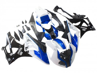 Lojas Carenagens Moto BMW S1000RR 2009-2014 - Branco Azul Preto Brilhante Castrol