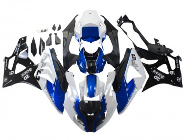 Lojas Carenagens Moto BMW S1000RR 2009-2014 - Branco Azul Preto Brilhante Castrol