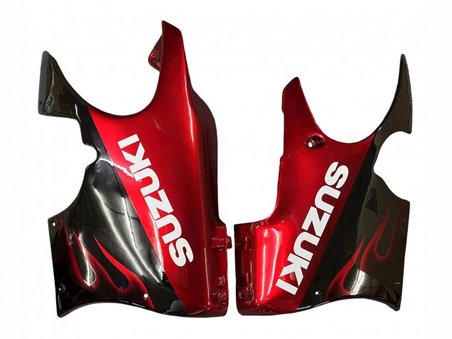 Lojas Carenagens Moto Suzuki GSX600F/GSX750F 2004-2006 - Preto Brilhante Vermelho Chama