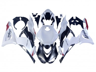 Lojas Carenagens Moto Kawasaki ZX6R 2023-2025 - Branco Pérola Preto Vermelho