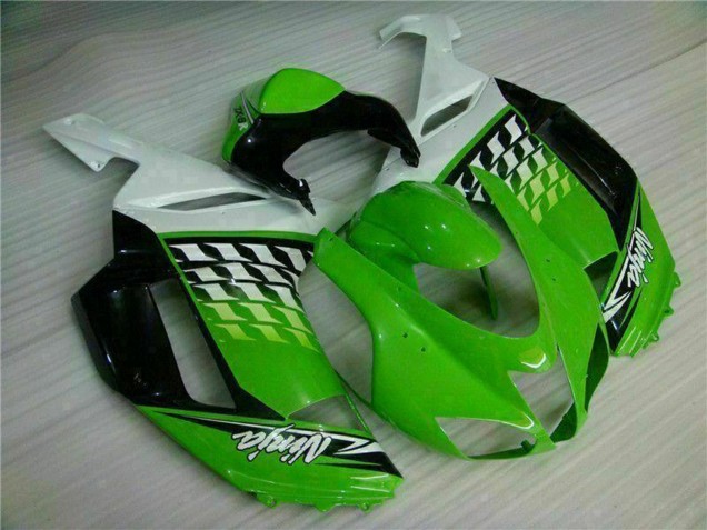 Lojas Carenagens Moto Kawasaki ZX6R 2007-2008 - Verde Branco Ninja