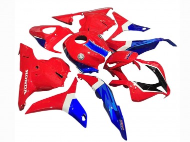 Lojas Carenagens Moto Honda CBR600RR 2009-2012 - Branco Vermelho Azul HRC