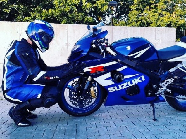 Lojas Kits Carenagem Moto Suzuki GSXR 600 / GSXR 750 2004-2005 - Branco Azul Preto Vermelho
